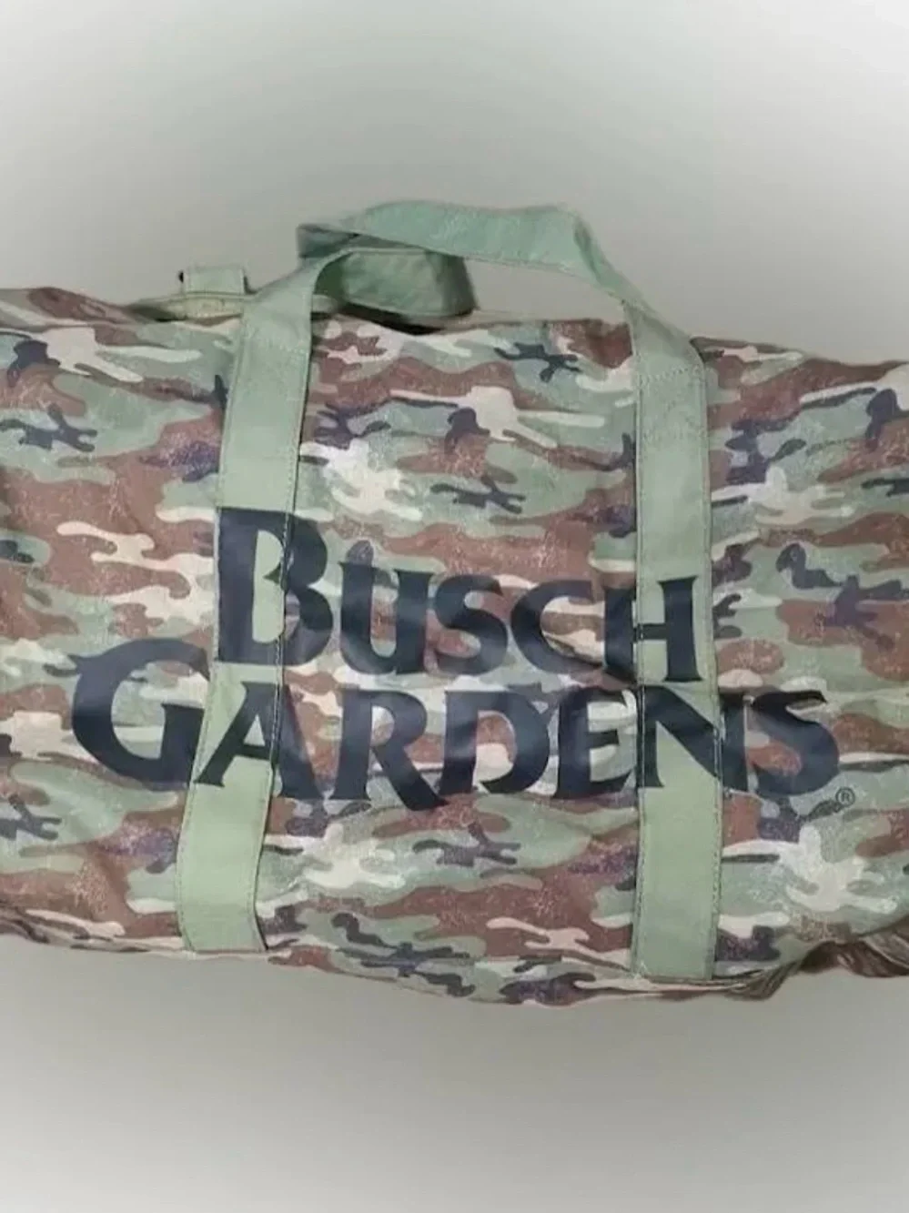 NWT Busch Gardens Camo Weekender Duffel Bag